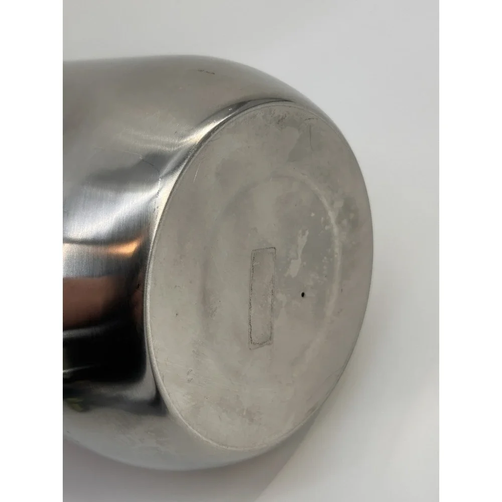 Vintage ALESSI Stainless‎ Steel Thermal Ice Bucket W/ Polished Copper Interior